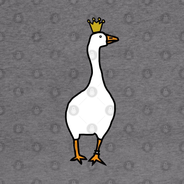 White Goose Wears Stolen Crown by ellenhenryart
